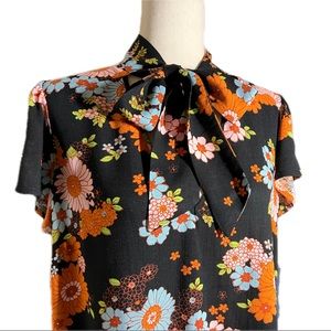 NWT ModCloth Daisy Dappled Dreams Tie-Neck Blouse